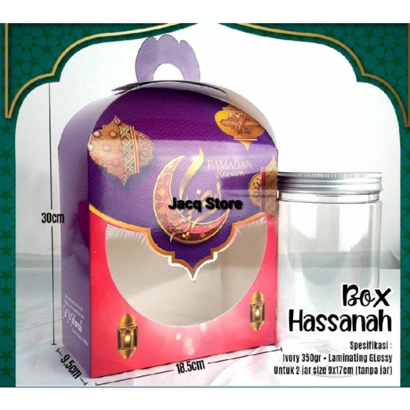 

Dus Lebaran - Box Lebaran - Packaging Lebaran Idul Fitri 2 toples jar 1000ml