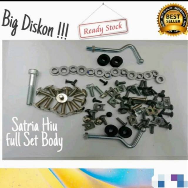 Baut Scrup Mur Karet Bosh Set Full body Satria Hiu 2 Tak