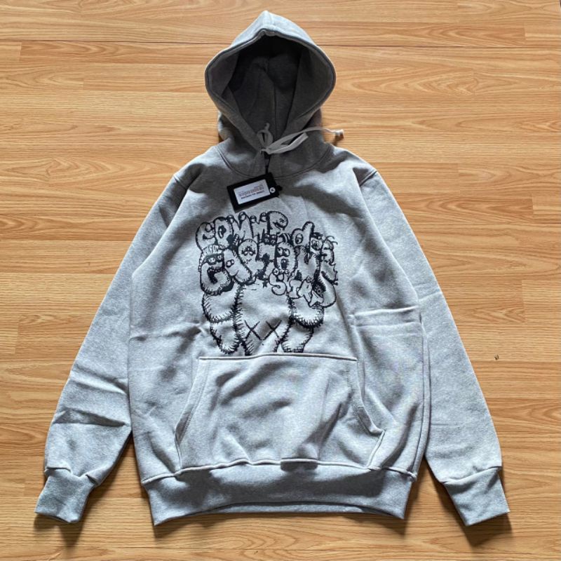 JAKET HOODIE COMME DES GARCONS X KAWS GREY UNISEX