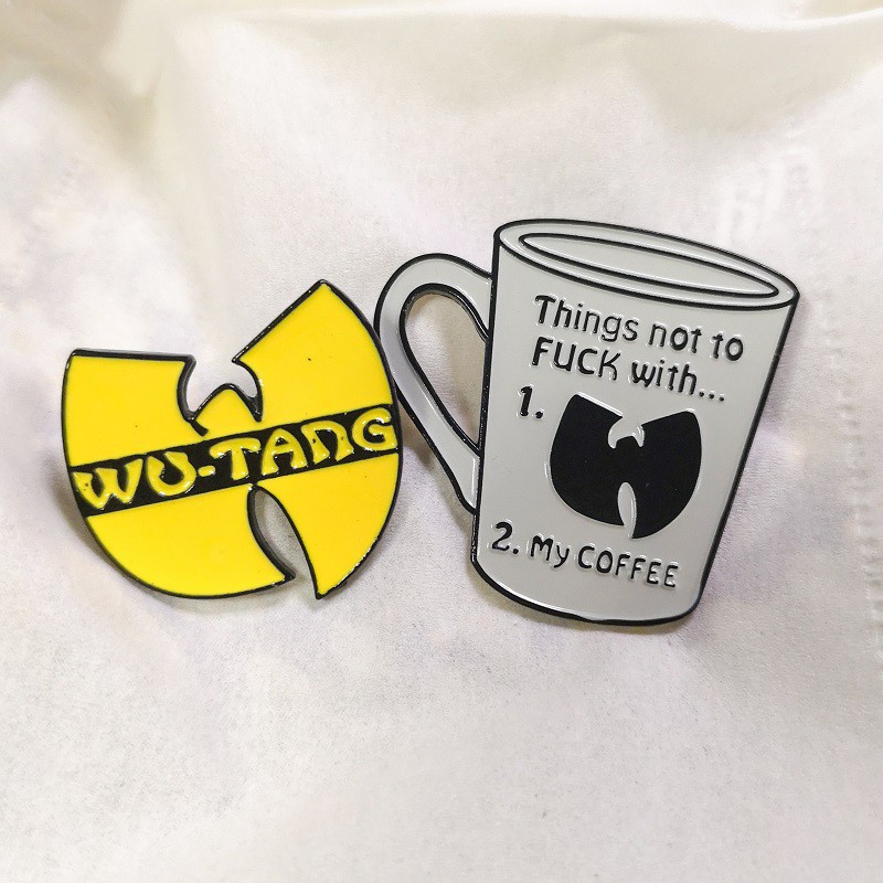 Wu Tang Clan Bros Pin Enamel Desain Wutang Rap Music Coffee Gaya Klasik