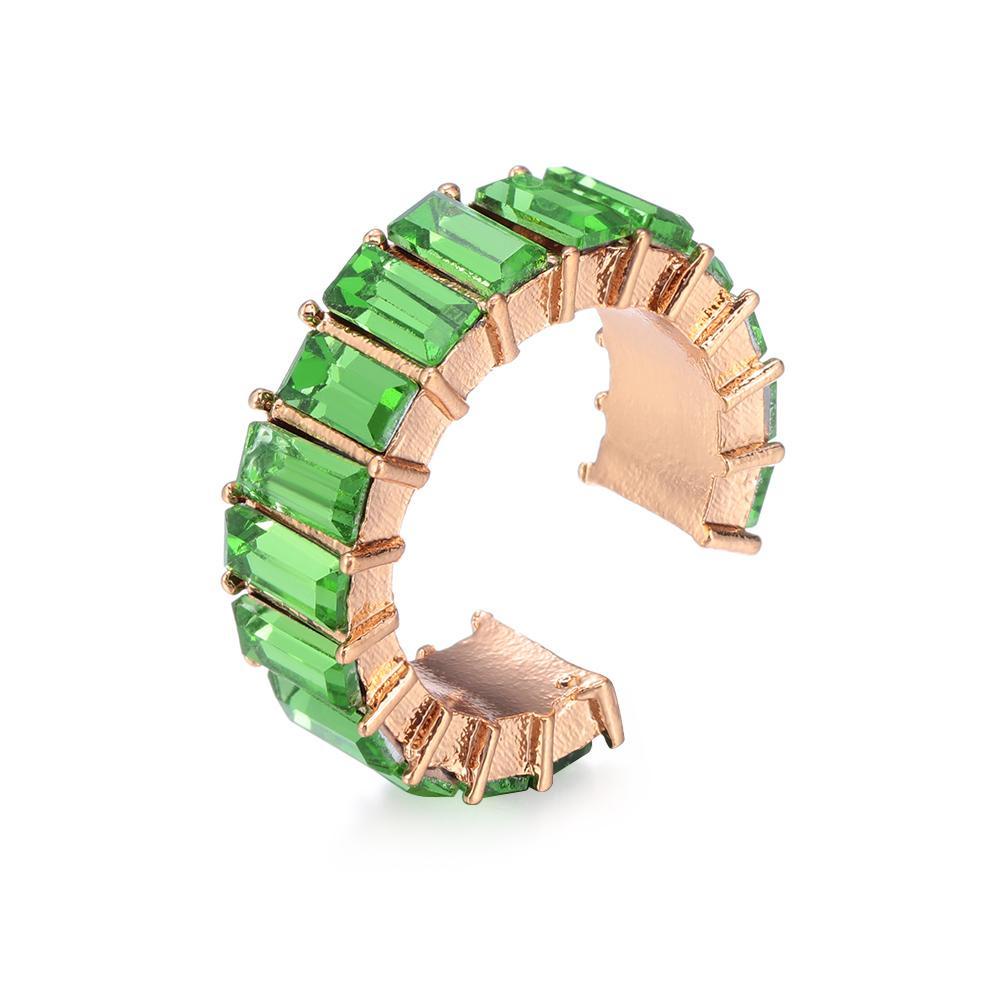 Suyo CZ Cuff Earrings Fashion Hadiah Accessorie Tanpa Tindik Anting Perhiasan Tanpa Tindik Berbentuk C