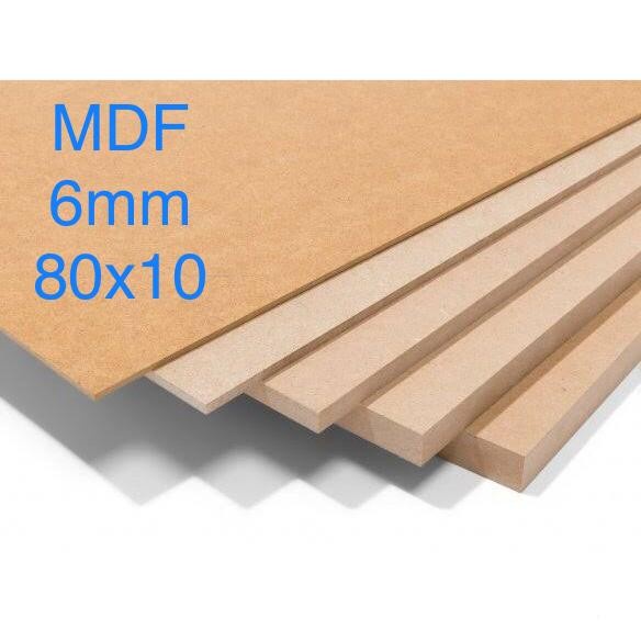 Papan MDF 6mm (80x10)cm, triplek MDF, papan kayu MDF, plywood MDF