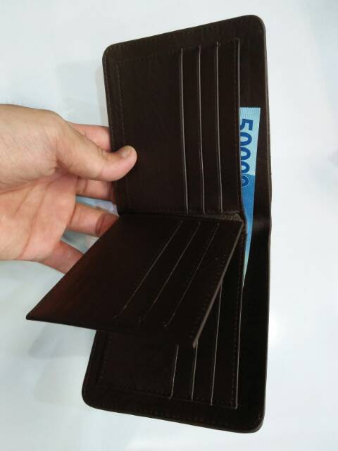 Dompet kulit asli import lipat pendek