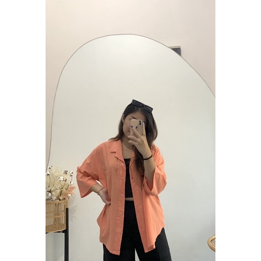 YURI linen shirt - kemeja wanita oversize