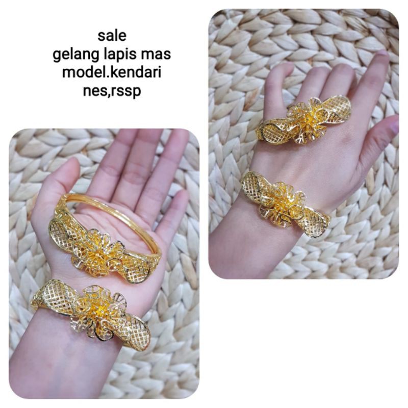 gelang,replika mas model kendari kualitas golden,awet ,tahan lama,dan mewah