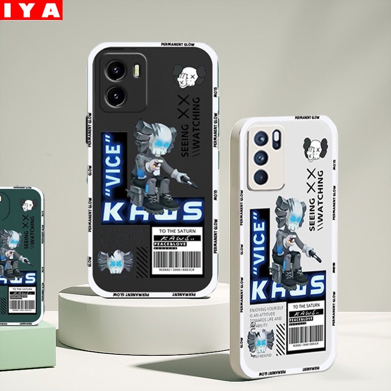 Casing Silikon OPPO A17 A78 A57 2022 A16 A16K A15 A54 A53 A12 A5S A7 A3S A55 A95 A74 A31 A52 A92 A94 A93 A37 F9 A1K Motif KAWS 4F