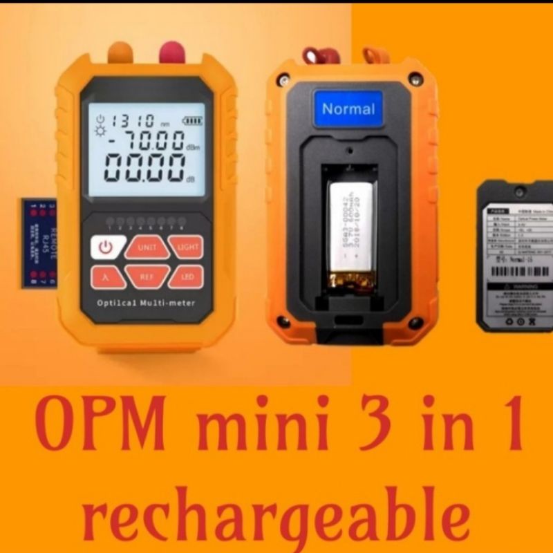 opm tester VFL mini 3 in 1 fiber optic network tester rechargeable