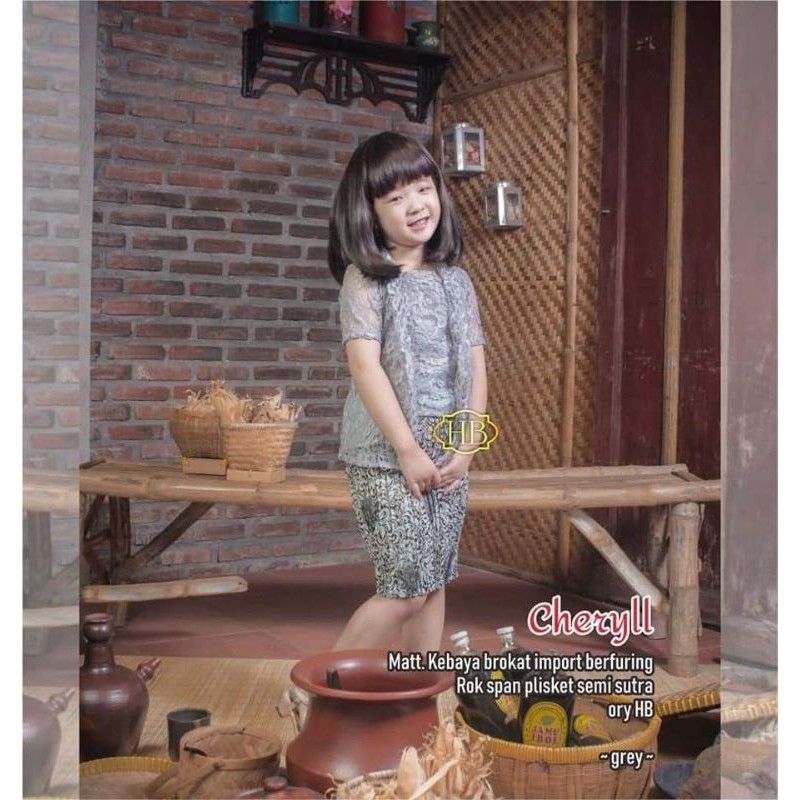 SET KEBAYA ANAK SEMISUTRA PLISKET