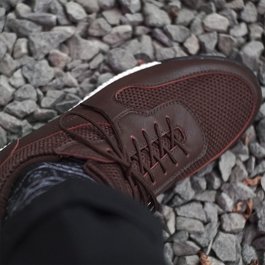 DAGGER BROWN |FORIND x Lvnatica| Sepatu Sneakers Tali Santai Kasual Pria/Cowok/Men Sneaker Footwear