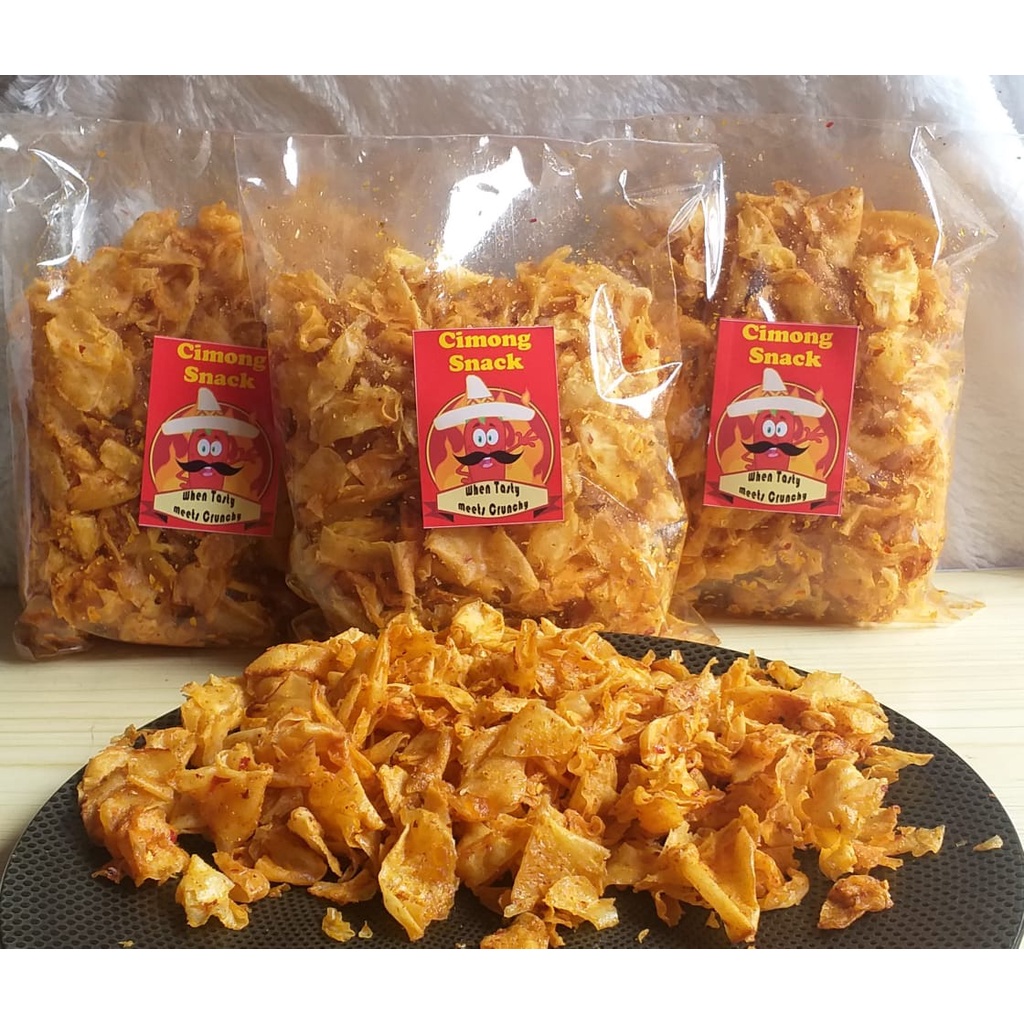 

Pikset Jadul, Keripik setan, Keripik Singkong Pedas, Keripik singkong Kriwil Pedas Tipis Renyah 250 gram