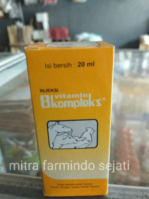 vitamin B kompleks 20 ml INJEKSI HEWAN injekvit B plex