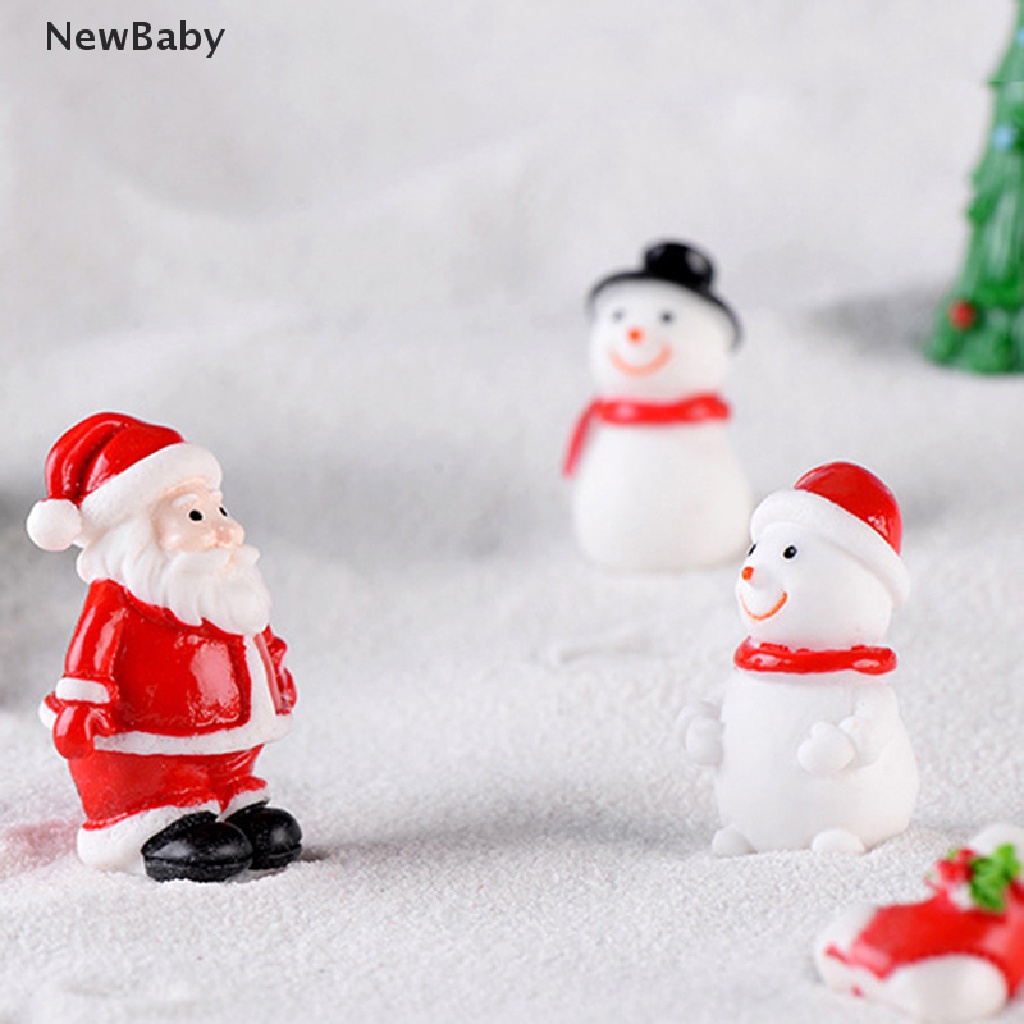 Miniatur Santa Clauspohon Natalsnowman Untuk Dekorasi Taman Minifairy Garden DIY