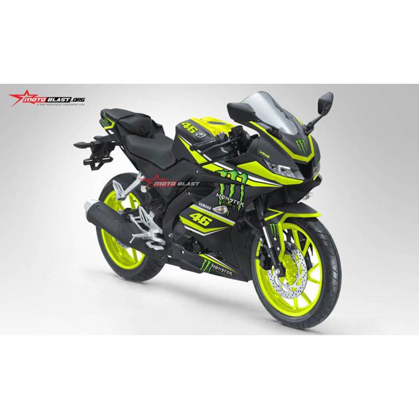 Decal Stiker R15 V3 Black Yellow Monster Shopee Indonesia