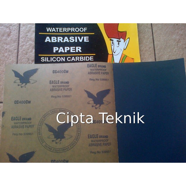 Amplas Kertas Eagle Asli Grit 400 Abrasive Paper Grit400 Waterproof CC400CW