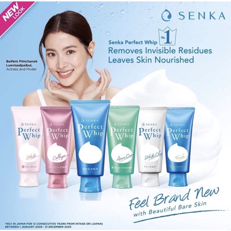 SENKA Perfect Whip Facial Foam / Whip Clay / Whip Vibrant / Whip Fresh / Whip Acne Care / Whip Collagen 100/120gr