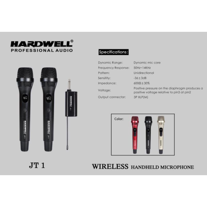 mic wireless hardwell JT 1/ jt1 garansi resmi