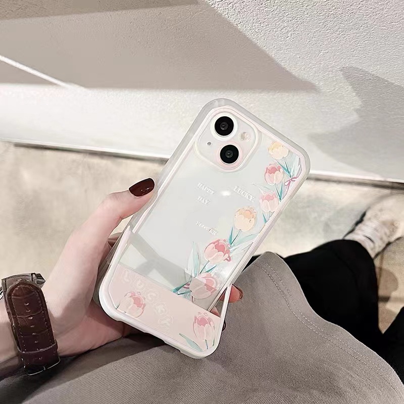 Soft Case Silikon TPU Transparan Motif Bunga Untuk IPhone 13 12 11 Pro X XR XS Max SE 2020 6 6S 7 8 Plus