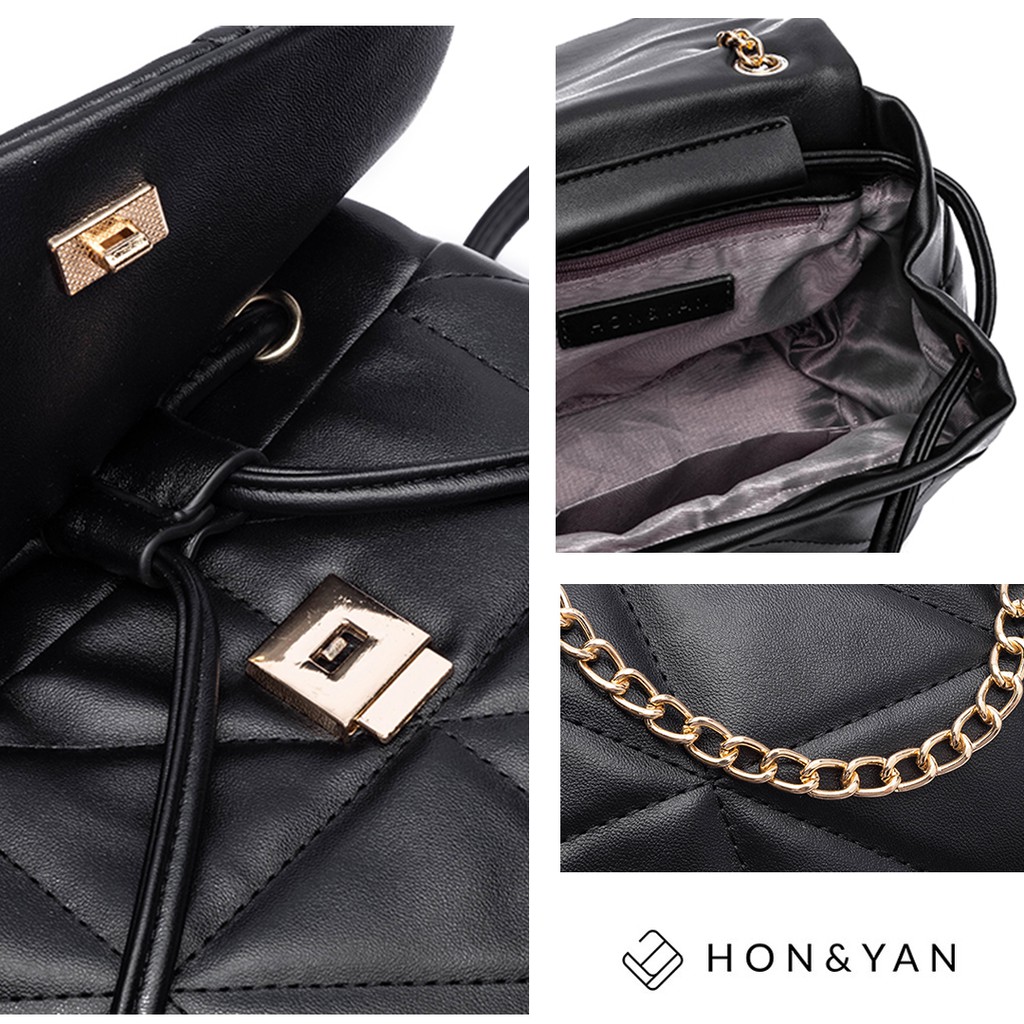 [HONYAN] Tas Ransel Import Backpack Mini Cewek Tali Serut - Wanvi Backpack-6