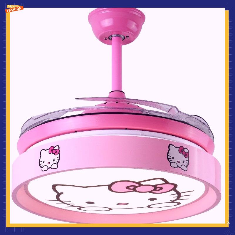 LAMPU HIAS LAMPU GANTUNG LAMPU KIPAS KAMAR ANAK PINK HELLO KITTY DAN DORAEMON