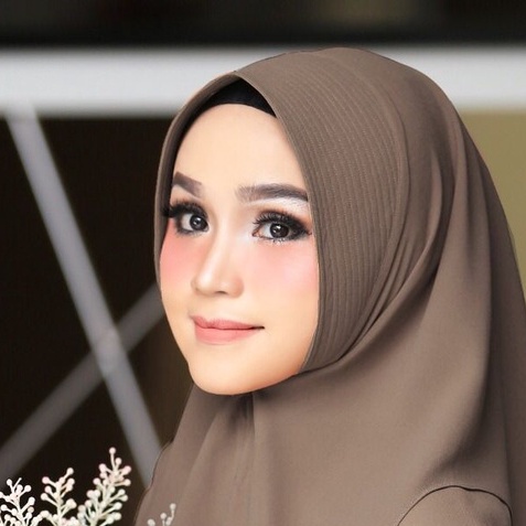 Jilbab Khimar Daily Basic Flow-MOCCA TANAH