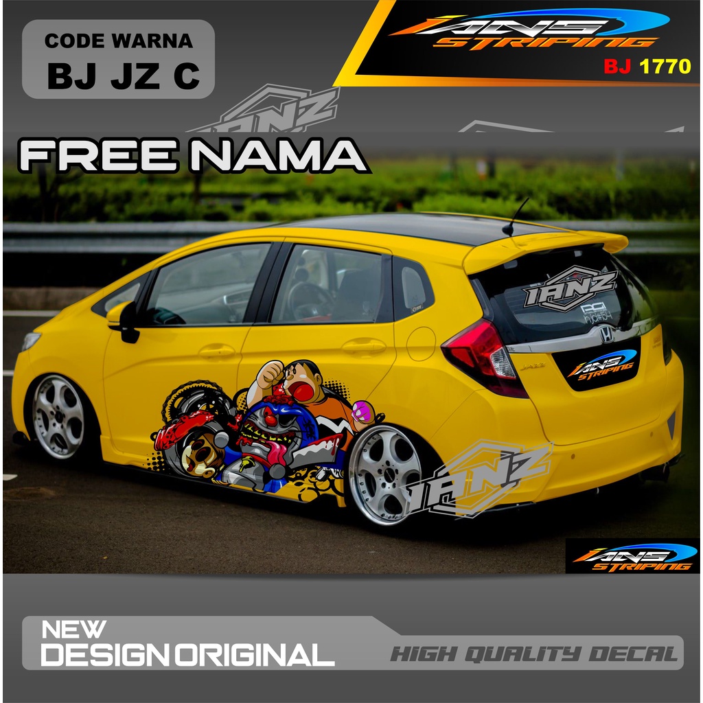 DECAL STIKER HONDA JAZZ JES AYLA AGYA AVANZA SWIFT AGYA AYLA YARIS / STIKER MOBIL DECAL MOBIL / STIKER VARIASI MOBIL AGYA AYLA JAZZ SITI CITY / DECAL STIKER MOBIL