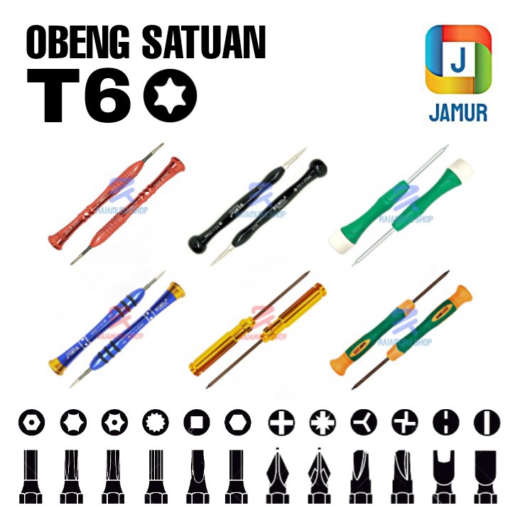 OBENG SATUAN OBENG T6 OBENG REPARASI OBENG PEMBUKA OBENG SERVICE OBENG SCREWDRIVER