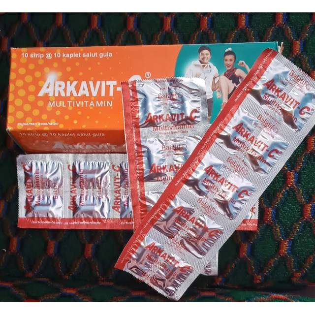 Balatif @Arkavit C Strip isi 10 kaplet salut gula