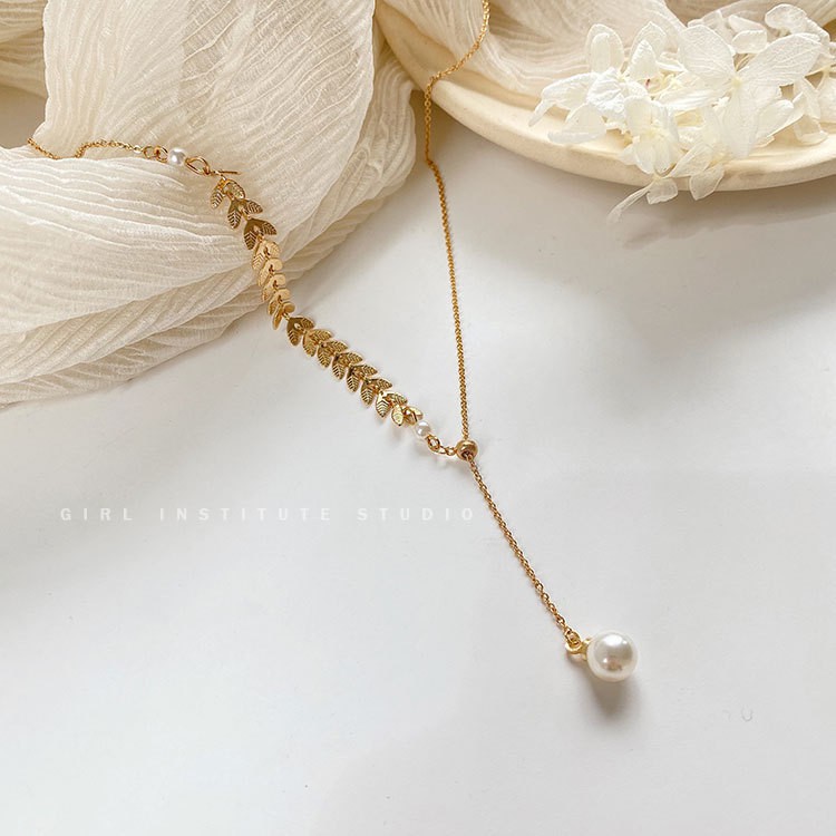 ♥TMALL88♥ Kalung Mutiara H189 Titanium Antikarat Premium