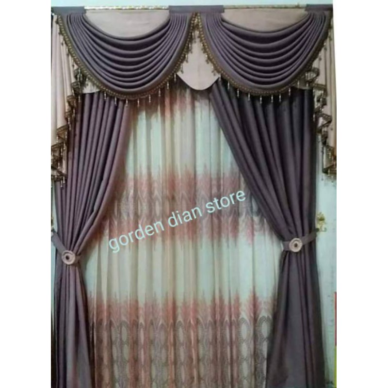 GORDEN 1 SET PONI KOMBINASI TERMURAH GORDEN ANTIK HORDEN MEWAH HARGA TERJANGKOW