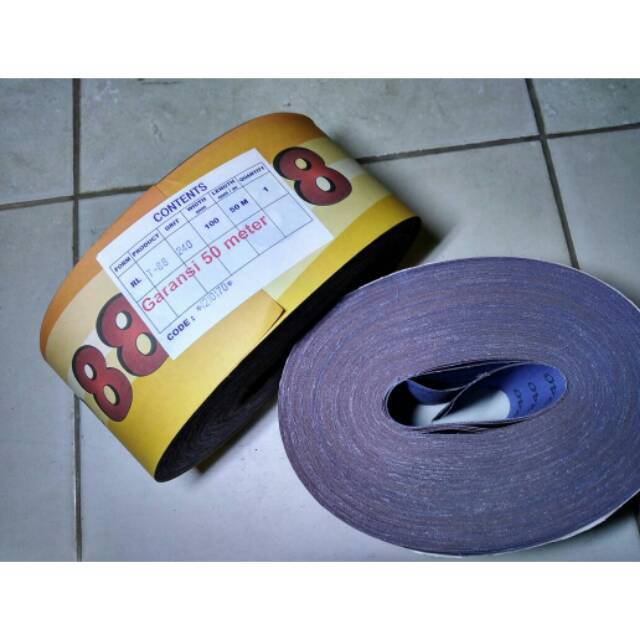 Amplas Roll Kain Taiyo 88, 50 Meter x 10 Cm, Hand Sanding Profil Belt
