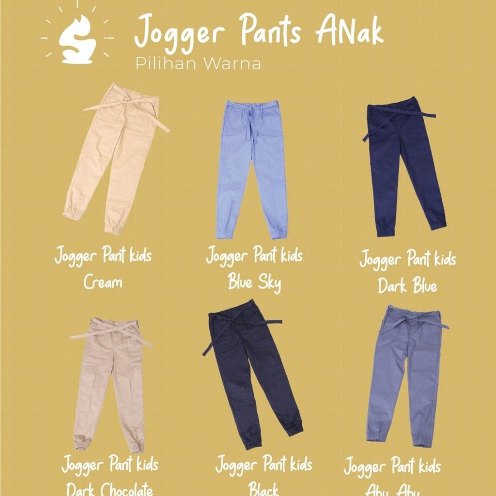  CELANA  JOGGER  ANAK PREMIUM BAHAN  ADEM DAN MENYERAP 