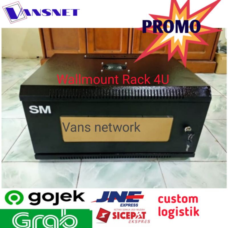 Wallmount Rack 4U depth 450mm single door SM/rak server 4u/rak DVr cctv murah/Rack wallmount 19inch