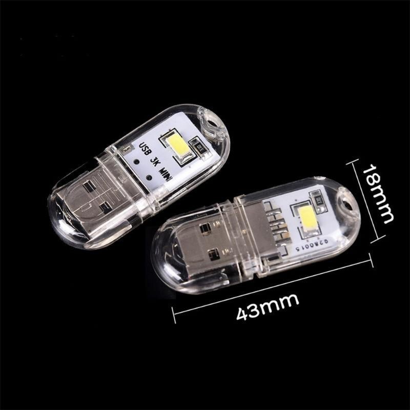 Mini led usb 2 mata led lampu tidur lampu darurat lampu camping