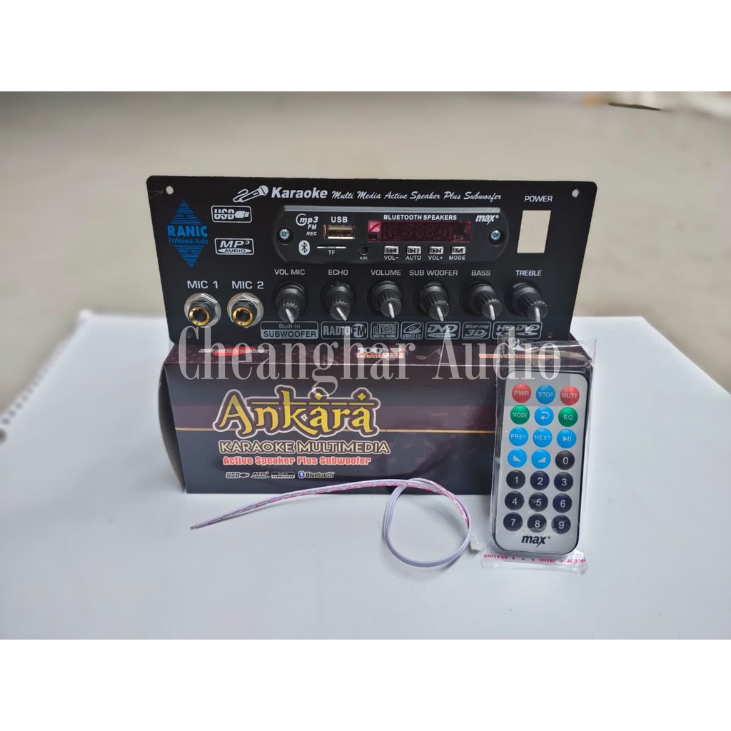 Kit Power Amplifier Speaker Aktif Stereo Karaoke Plus Bluetooth - MP3 Ankara