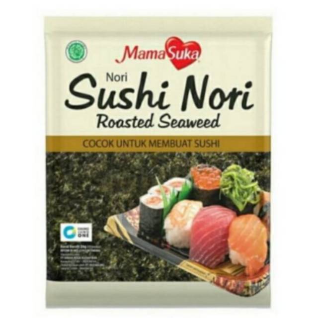 mama suka sushi nori roasted seaweed 20gr