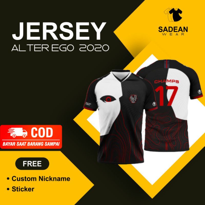 Jersey Gaming Alter Ego Esport Terbaru 2020 & Free Nickname & Stiker