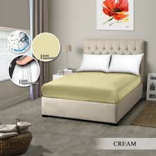 SPREI MONALISA POLOS WATERPROOF - 160x200 anti ompol air water proof polos emboss- 160 QUEEN sp160wpmona-Cream