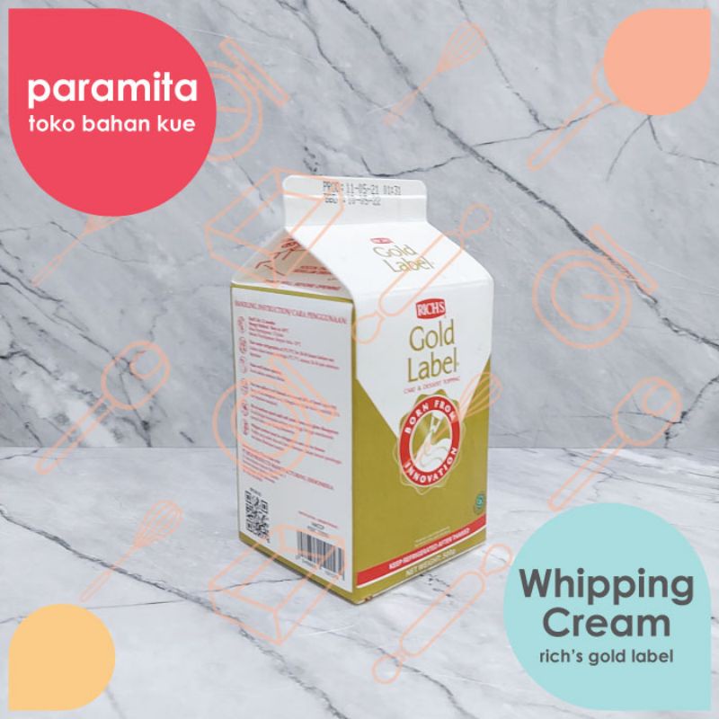 Rich's Gold Label Whipping Cream 500ml