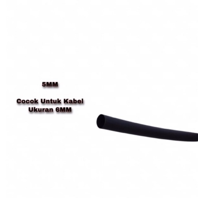 [HITAM] Heat Shrink Selongsong Bakar / Isolasi Bakar Tubings 5MM KHUSUS GROSIR