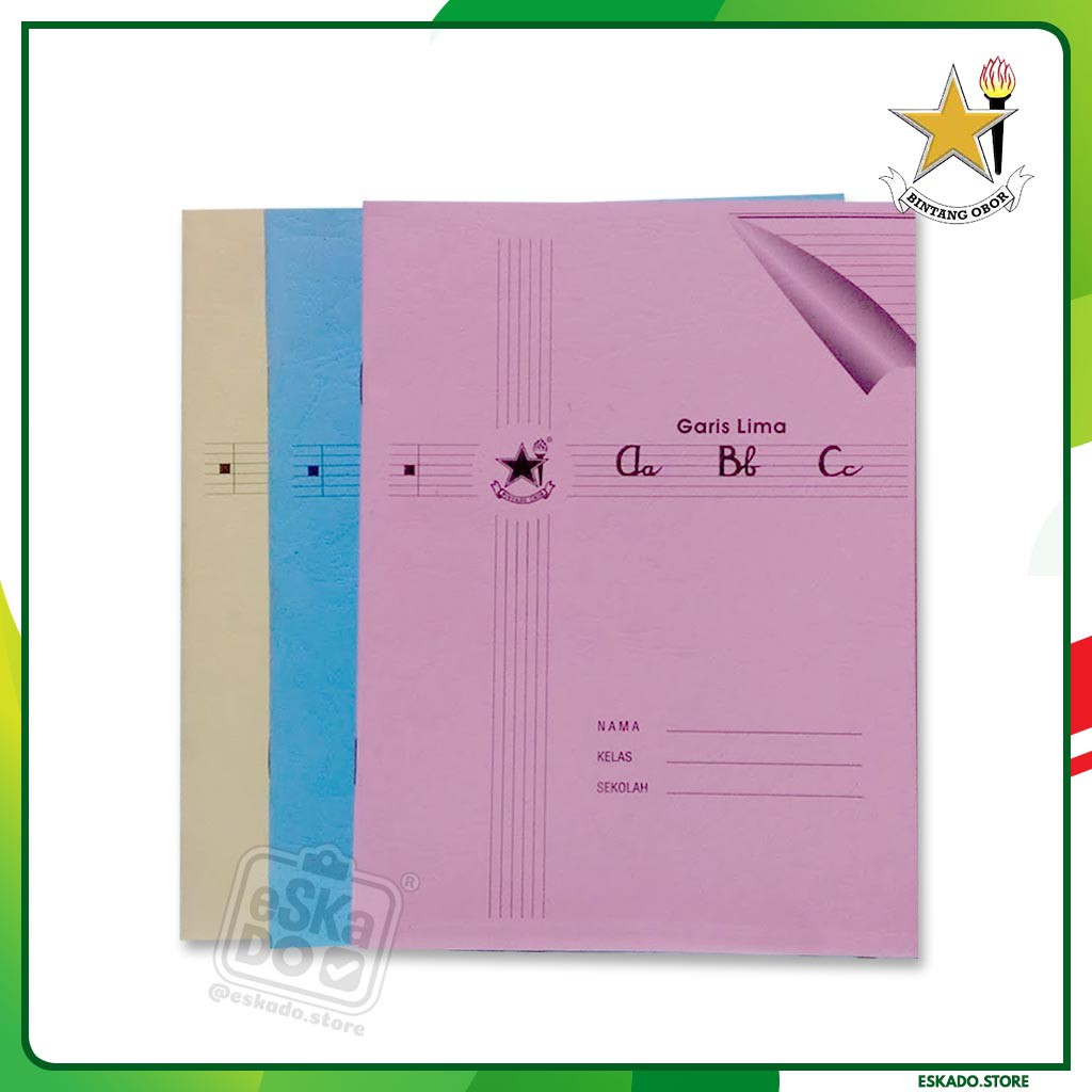 

Buku Tulis Garis 5 Lima TK SD Tulis Halus Kasar Tebal Tipis