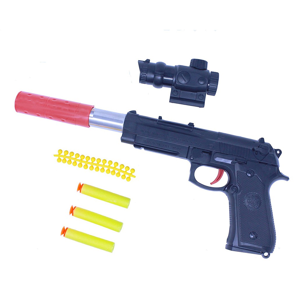 Pistol Air Sport Series Mundo Gun 3 in 1 Crystal Bomb / Soft Bullet Gun / Outdoor Gun