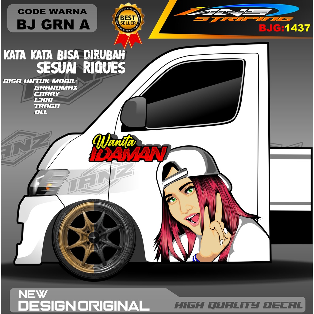 STIKER DECAL PINTU CARRY / DECAL PINTU TRAGA / STIKER MOBIL PICK UP