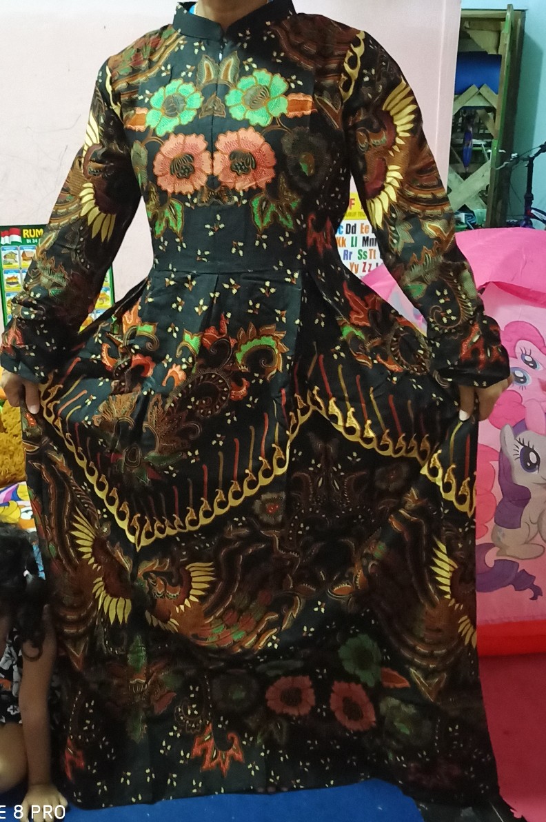 Gamis Batik Manggar, Padi,sekar,cantik,kubis,kipas,daun,kupu,nadine,gendis