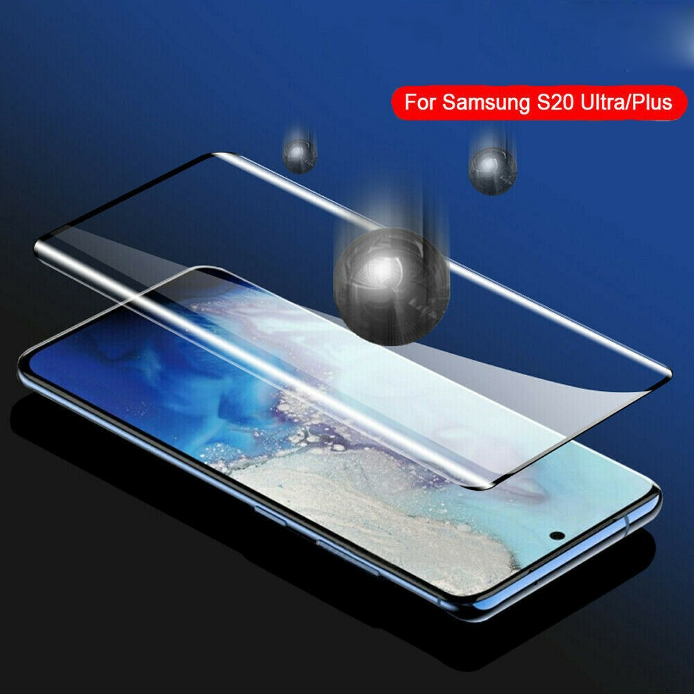 2in1 6D Curved Tempered Glass Screen Full Cover Screen Protector Explosion-proof Shockproof Anti-Scratch+Camera Flexible Glass Lens Film For Samsung Galaxy S20 S20+ Ultra