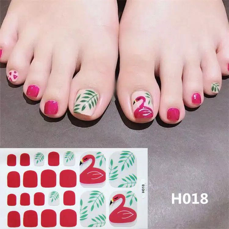 Stiker Kuku Kaki | Toe Nail Sticker | Foot Nail Sticker 22PCS High End Motif 3D