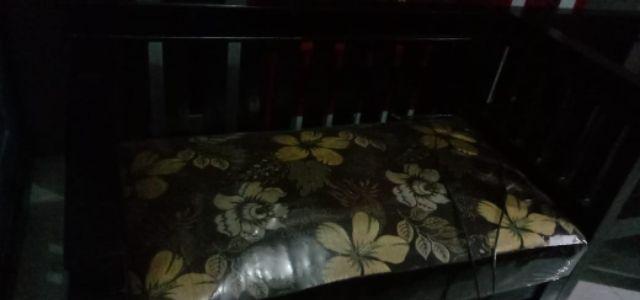 Sofa L Sudut Kayu Minimalis Full Kayu + Meja / Jok Sofa Bisa Dilepas (promo Harga)