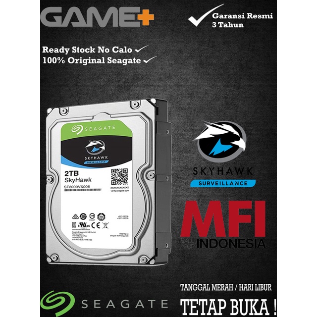 SEAGATE SKYHAWK 2TB SEAGATE HARDDISK INTERNAL 2TB BERGARANSI RESMI MFI