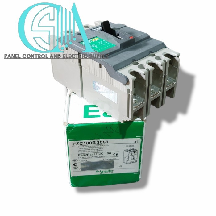 MCCB 50A 3Phase Schneider ORI - Easy Pact EZC 100B 50 Ampere 3 Phase
