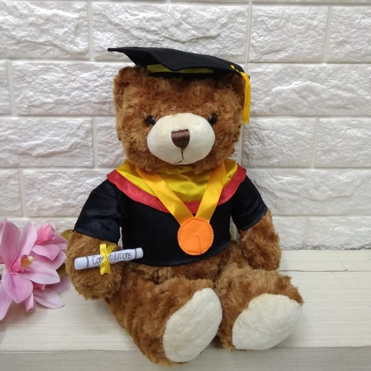 Boneka Bear Toga Snail 12&quot;/graduation wisuda/boneka wisuda/kado hadiah wisuda