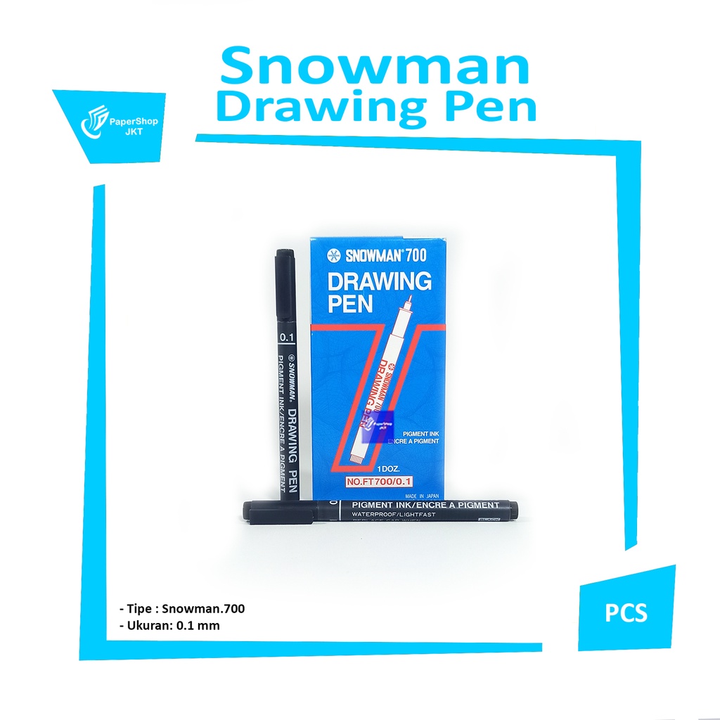 

SNOWMAN - Drawing Pen 700 Hitam 0.1 - Pcs
